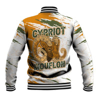 Cyprus Baseball Jacket with Mouflon Illustration Design and National Laurel - Wonder Print Shop