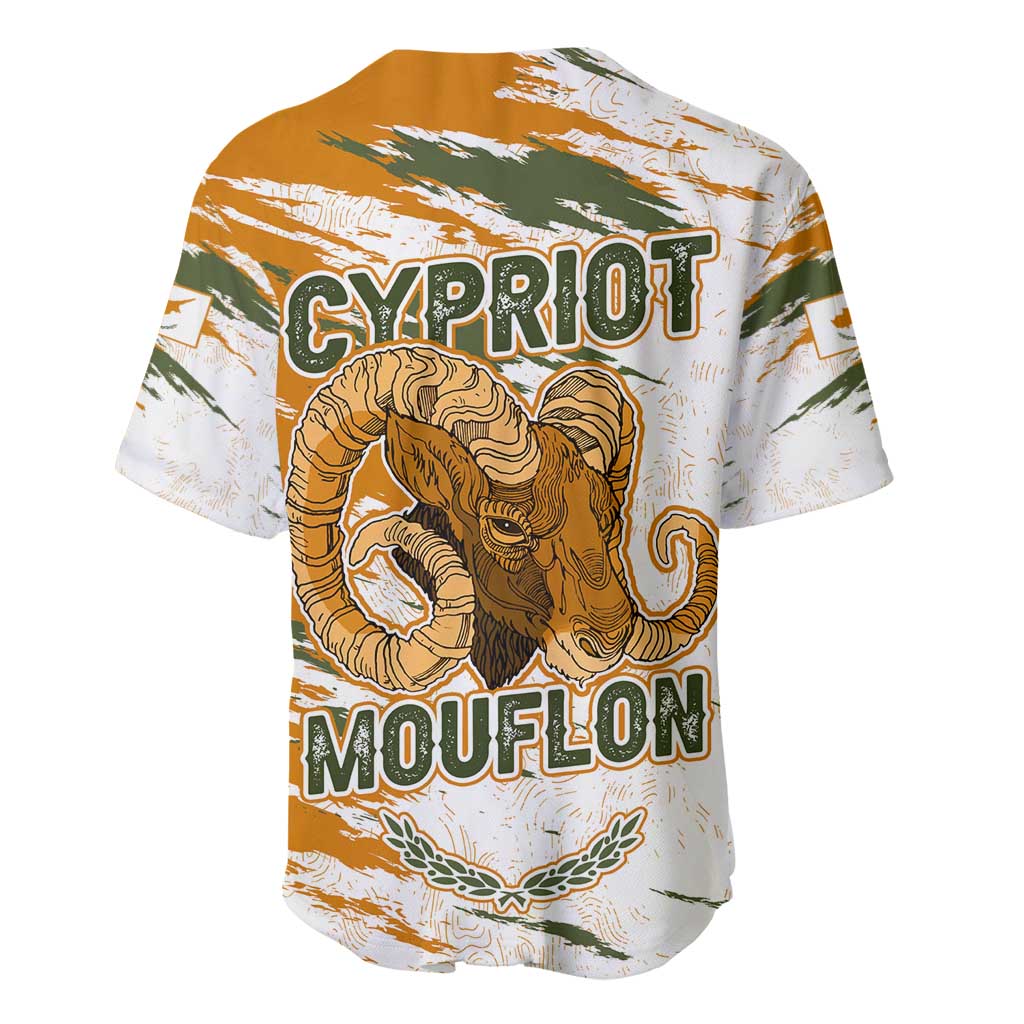 Cyprus Baseball Jersey with Mouflon Illustration Design and National Laurel - Wonder Print Shop
