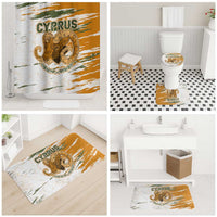 Cyprus Bathroom Set with Mouflon Illustration Design and National Laurel - Wonder Print Shop