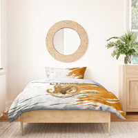 Cyprus Bedding Set with Mouflon Illustration Design and National Laurel - Wonder Print Shop