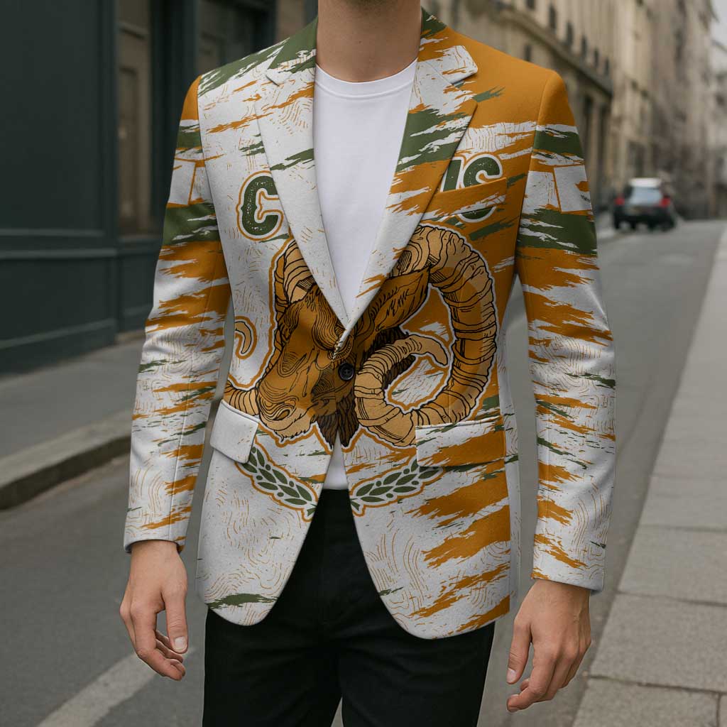 Cyprus Blazer with Mouflon Illustration Design and National Laurel - Wonder Print Shop