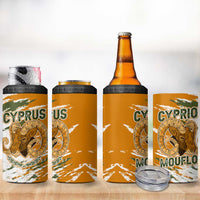 Cyprus 4 in 1 Can Cooler Tumbler with Mouflon Illustration Design and National Laurel - Wonder Print Shop
