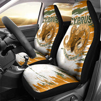 Cyprus Car Seat Cover with Mouflon Illustration Design and National Laurel - Wonder Print Shop