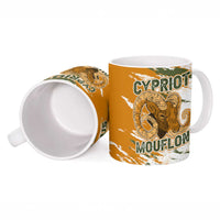 Cyprus Ceramic Mug with Mouflon Illustration Design and National Laurel - Wonder Print Shop