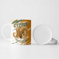 Cyprus Ceramic Mug with Mouflon Illustration Design and National Laurel - Wonder Print Shop