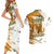 Cyprus Couples Matching Short Sleeve Bodycon Dress and Hawaiian Shirt with Mouflon Illustration Design and National Laurel - Wonder Print Shop