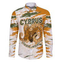 Cyprus Family Matching Long Sleeve Bodycon Dress and Hawaiian Shirt with Mouflon Illustration Design and National Laurel - Wonder Print Shop