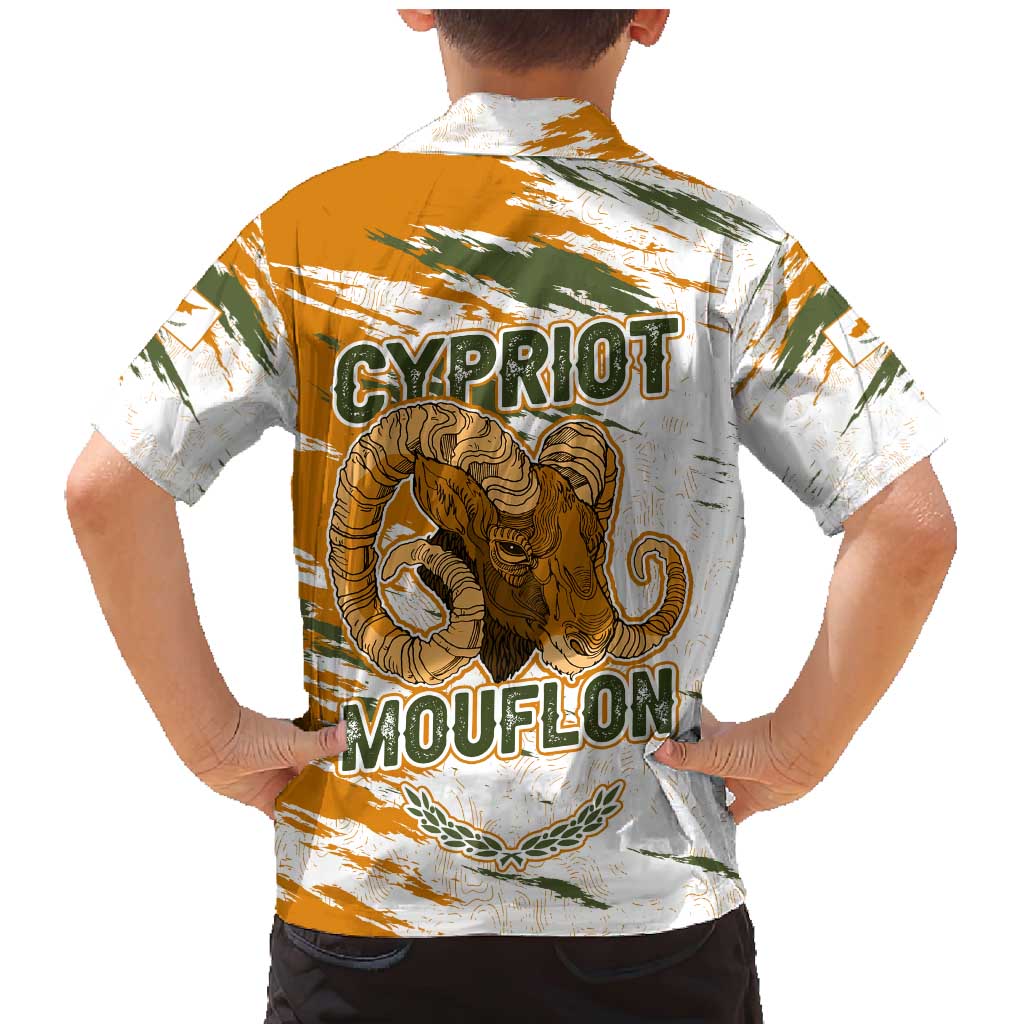 Cyprus Family Matching Mermaid Dress and Hawaiian Shirt with Mouflon Illustration Design and National Laurel - Wonder Print Shop