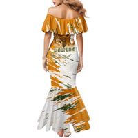 Cyprus Family Matching Mermaid Dress and Hawaiian Shirt with Mouflon Illustration Design and National Laurel - Wonder Print Shop