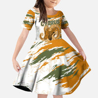 Cyprus Family Matching Short Sleeve Bodycon Dress and Hawaiian Shirt with Mouflon Illustration Design and National Laurel - Wonder Print Shop