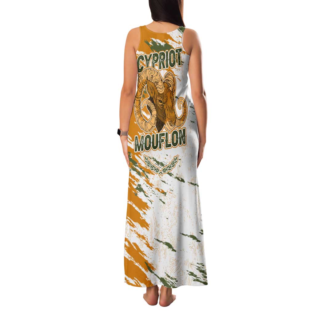 Cyprus Family Matching Tank Maxi Dress and Hawaiian Shirt with Mouflon Illustration Design and National Laurel - Wonder Print Shop