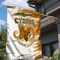 Cyprus Garden Flag with Mouflon Illustration Design and National Laurel - Wonder Print Shop