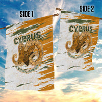 Cyprus Garden Flag with Mouflon Illustration Design and National Laurel - Wonder Print Shop