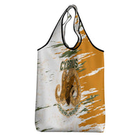 Cyprus Grocery Bag with Mouflon Illustration Design and National Laurel - Wonder Print Shop