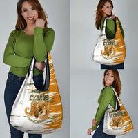Cyprus Grocery Bag with Mouflon Illustration Design and National Laurel - Wonder Print Shop
