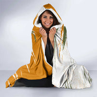 Cyprus Hooded Blanket with Mouflon Illustration Design and National Laurel - Wonder Print Shop