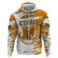 Cyprus Hoodie with Mouflon Illustration Design and National Laurel - Wonder Print Shop