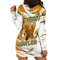 Cyprus Hoodie Dress with Mouflon Illustration Design and National Laurel - Wonder Print Shop