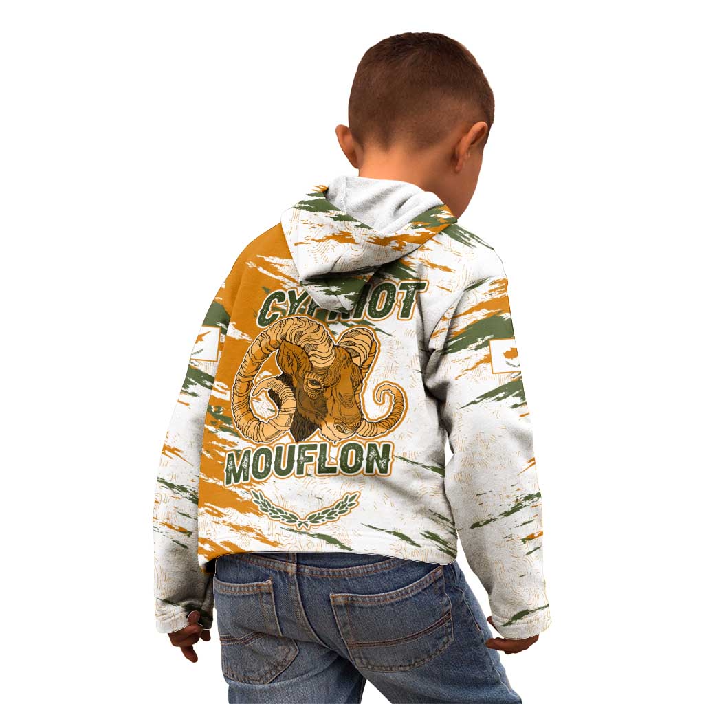 Cyprus Kid Hoodie with Mouflon Illustration Design and National Laurel - Wonder Print Shop