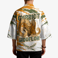 Cyprus Kimono with Mouflon Illustration Design and National Laurel - Wonder Print Shop