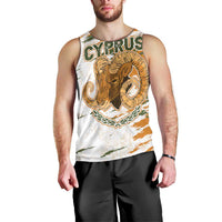 Cyprus Men Tank Top with Mouflon Illustration Design and National Laurel - Wonder Print Shop