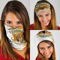 Cyprus Neck Gaiter with Mouflon Illustration Design and National Laurel TS04