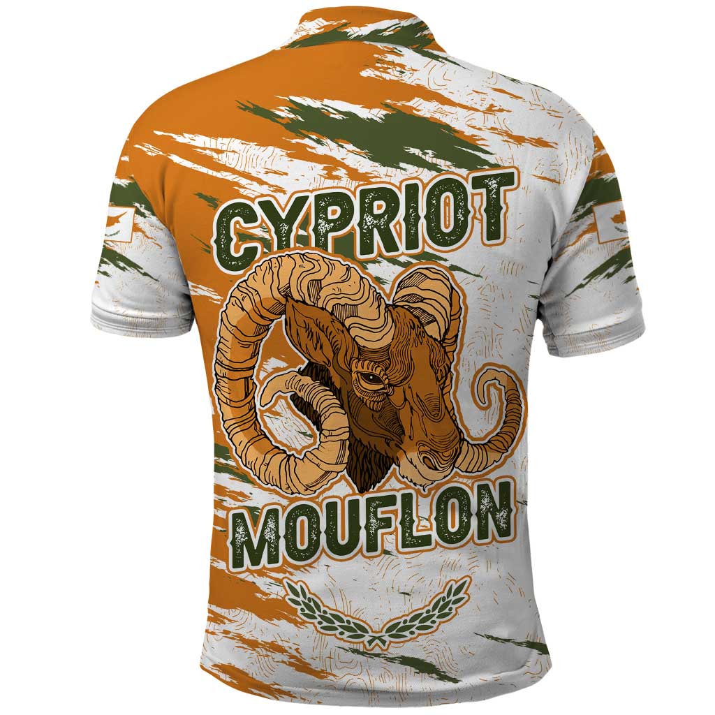 Cyprus Polo Shirt with Mouflon Illustration Design and National Laurel - Wonder Print Shop