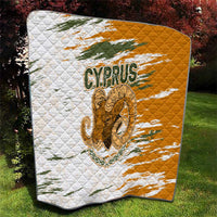 Cyprus Quilt with Mouflon Illustration Design and National Laurel - Wonder Print Shop
