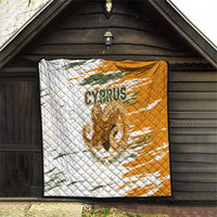 Cyprus Quilt with Mouflon Illustration Design and National Laurel - Wonder Print Shop