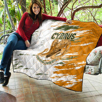 Cyprus Quilt with Mouflon Illustration Design and National Laurel - Wonder Print Shop