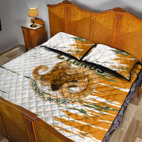 Cyprus Quilt Bed Set with Mouflon Illustration Design and National Laurel - Wonder Print Shop