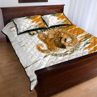 Cyprus Quilt Bed Set with Mouflon Illustration Design and National Laurel - Wonder Print Shop