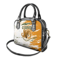 Cyprus Shoulder Handbag with Mouflon Illustration Design and National Laurel - Wonder Print Shop