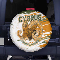 Cyprus Spare Tire Cover with Mouflon Illustration Design and National Laurel - Wonder Print Shop