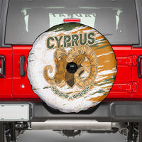Cyprus Spare Tire Cover with Mouflon Illustration Design and National Laurel - Wonder Print Shop