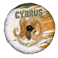 Cyprus Spare Tire Cover with Mouflon Illustration Design and National Laurel - Wonder Print Shop