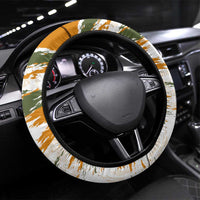 Cyprus Steering Wheel Cover with Mouflon Illustration Design and National Laurel - Wonder Print Shop