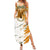 Cyprus Summer Maxi Dress with Mouflon Illustration Design and National Laurel - Wonder Print Shop