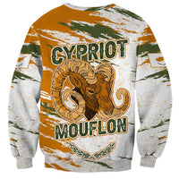Cyprus Sweatshirt with Mouflon Illustration Design and National Laurel - Wonder Print Shop