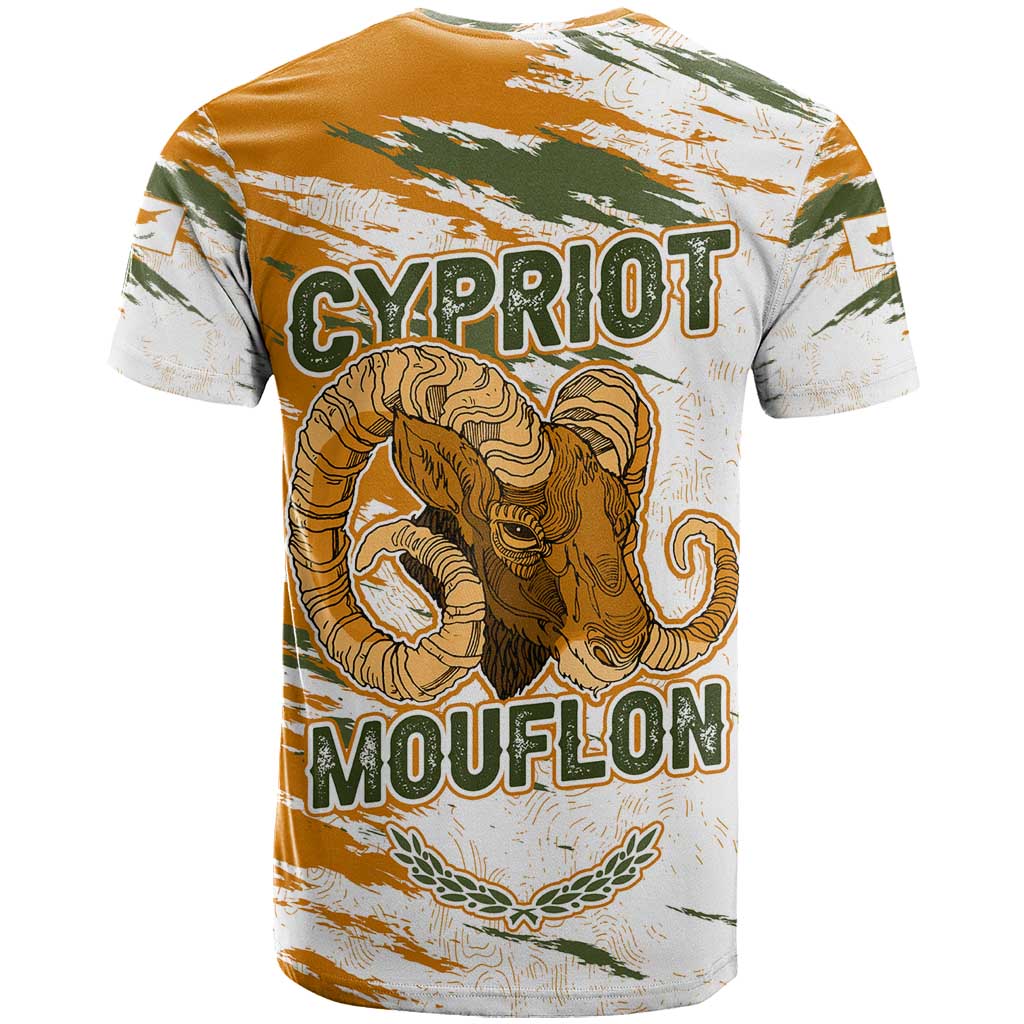 Cyprus T Shirt with Mouflon Illustration Design and National Laurel - Wonder Print Shop