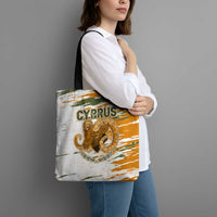 Cyprus Tote Bag with Mouflon Illustration Design and National Laurel - Wonder Print Shop
