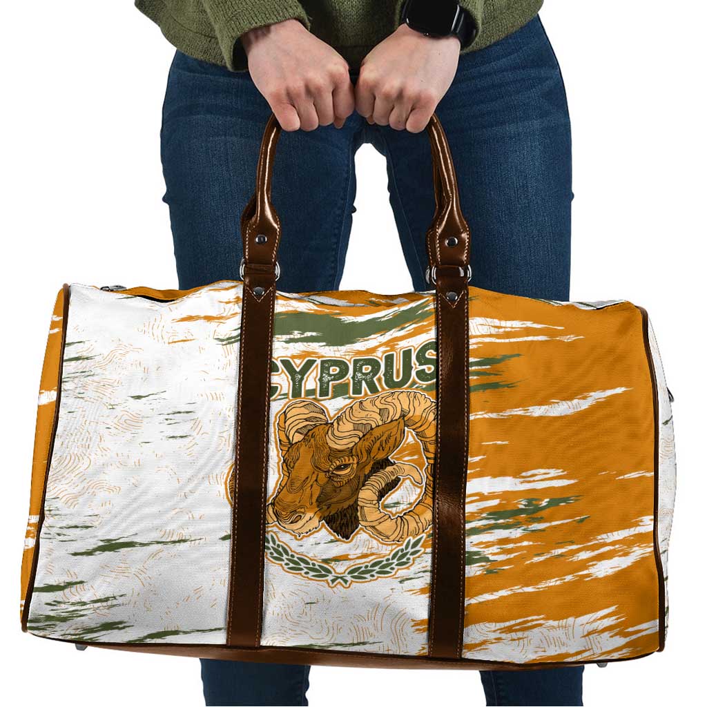 Cyprus Travel Bag with Mouflon Illustration Design and National Laurel - Wonder Print Shop