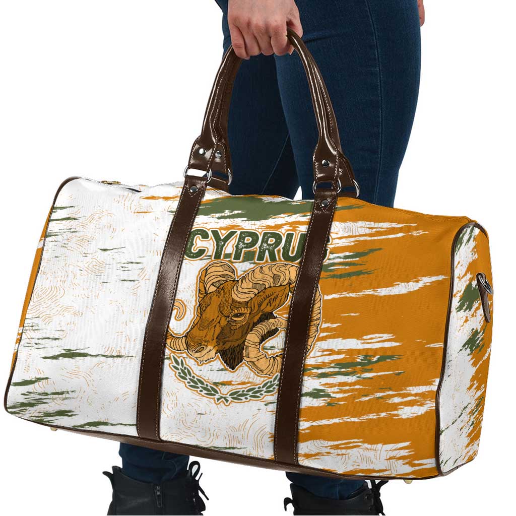 Cyprus Travel Bag with Mouflon Illustration Design and National Laurel - Wonder Print Shop