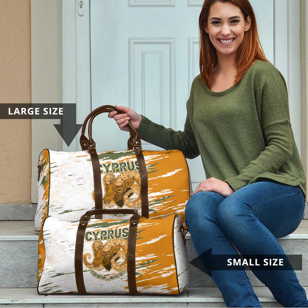 Cyprus Travel Bag with Mouflon Illustration Design and National Laurel - Wonder Print Shop
