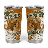 Cyprus Tumbler Cup with Mouflon Illustration Design and National Laurel - Wonder Print Shop