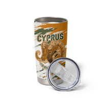 Cyprus Tumbler Cup with Mouflon Illustration Design and National Laurel - Wonder Print Shop