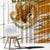 Cyprus Window Curtain with Mouflon Illustration Design and National Laurel - Wonder Print Shop
