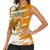 Cyprus Women Sleeveless Polo Shirt with Mouflon Illustration Design and National Laurel - Wonder Print Shop