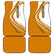 Cyprus Car Mats with Orange White Abstract Streak Design and Flag Emblem - Wonder Print Shop