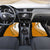 Cyprus Car Mats with Orange White Abstract Streak Design and Flag Emblem - Wonder Print Shop